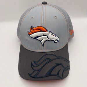Denver Broncos New Era 39THIRTY Stretch Fit Hat M/L NFL Team Cap -‎ Grey Orange